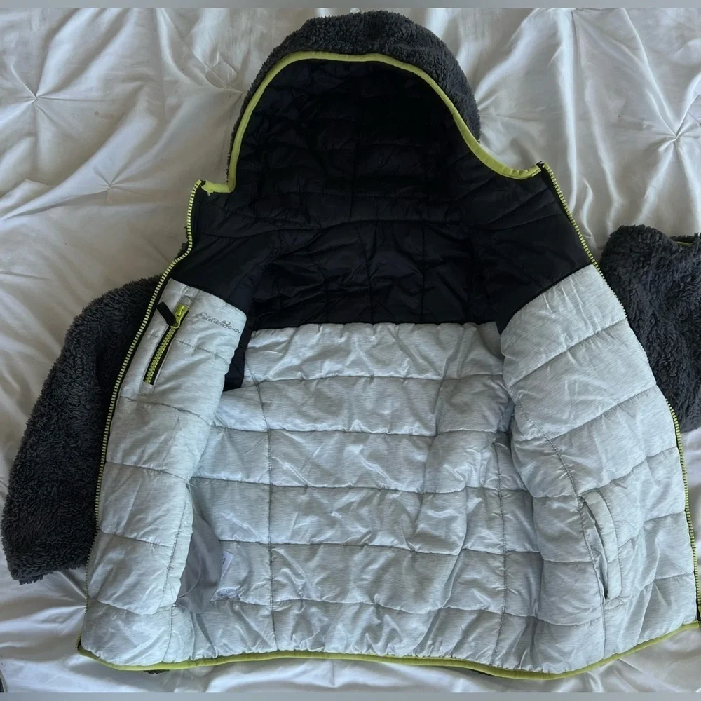 Eddie Bauer Reversible Deer Harbor Youth Hoodie Jacket